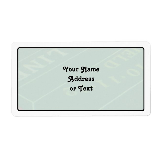 Spelare Craps Bord Image Fraktsedel (Framsidan)