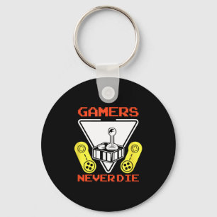 Spelare Dör Aldrig Roliga Spelcitat Bra Present Fö Nyckelring