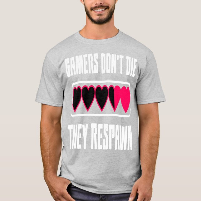 Spelare dör inte, de återfaller t shirt (Framsida)