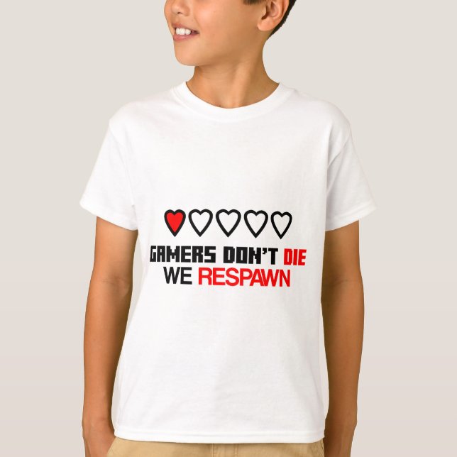 Spelare dör inte t-shirt (Framsida)