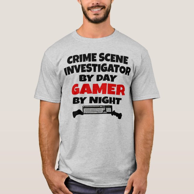 Spelare för brottsutredning tee shirt (Framsida)