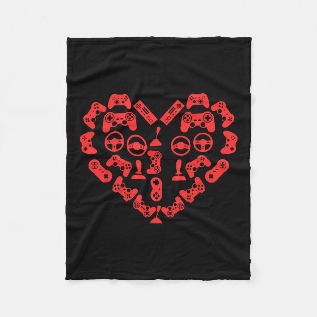 Spelare för Coola för Valentines day- med styrenhe Fleecefilt (Framsidan)