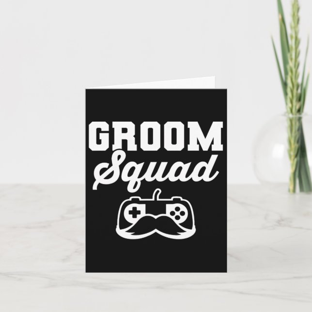 Spelare för Groom Squad Bachelor Party-Marskalkar Kort (Framsida)