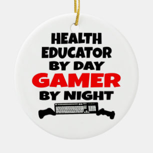 Spelare för hälsoutbildning julgransprydnad keramik