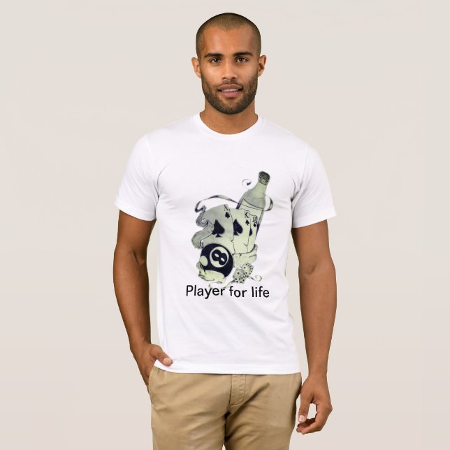 spelare för liv t shirt (Hel framsida)