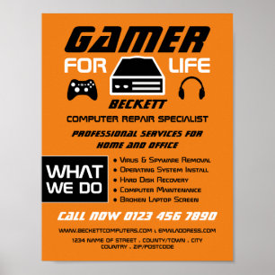 Spelare för livet, Computer Repair Specialist Adve Poster