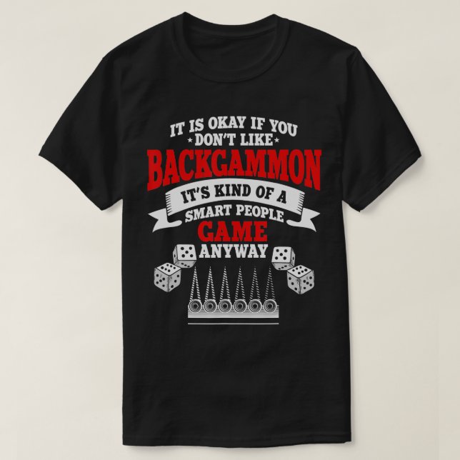 Spelare för Ljudspel för Bakgammon-citattecken T Shirt (Design framsida)