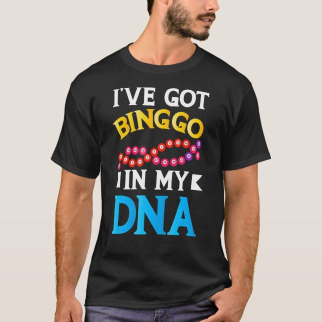 Spelare för Lucky Bingo Game Bingo Dna Caller Play T Shirt (Framsida)