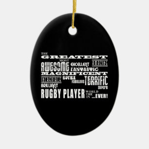Spelare för Rugby för bäst Rugbyspelare mest Julgransprydnad Keramik