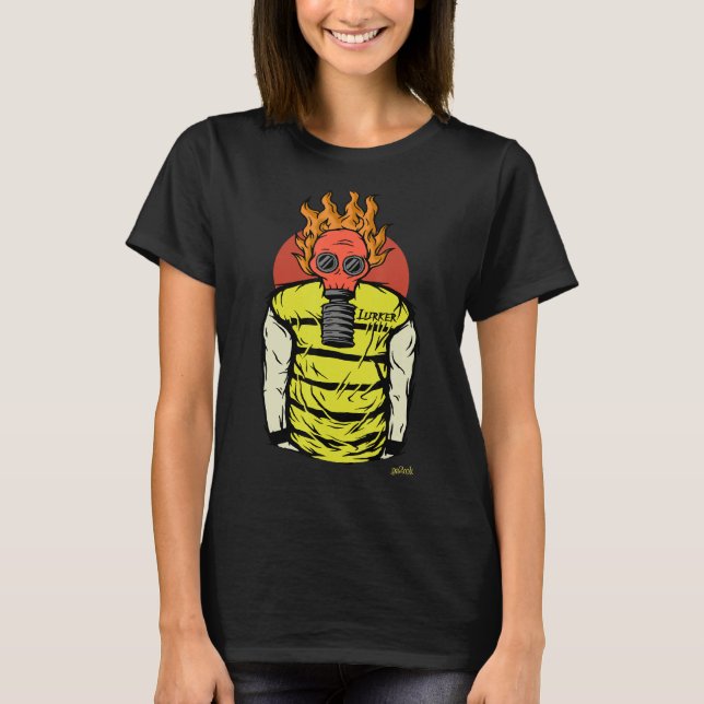 Spelare för videospelsdirektuppspelning av gasmask t shirt (Framsida)
