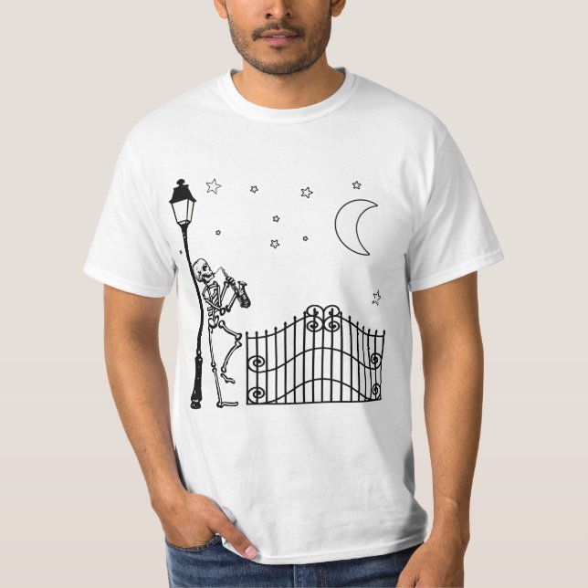 Spelare för VoodooJazzsaxofon Tee Shirt (Framsida)