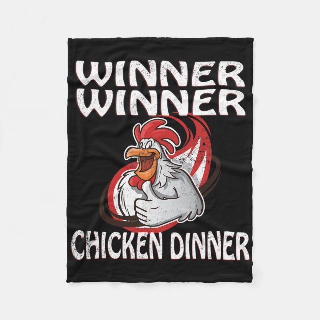 Spelare för Winner Loser Video Game Chicken Dinner Fleecefilt (Framsidan)