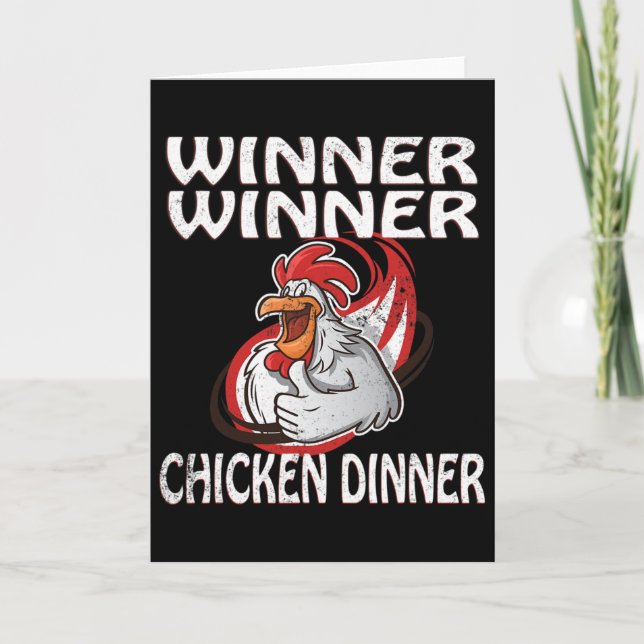 Spelare för Winner Loser Video Game Chicken Dinner Kort (Framsida)