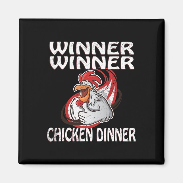 Spelare för Winner Loser Video Game Chicken Dinner Magnet (Framsidan)