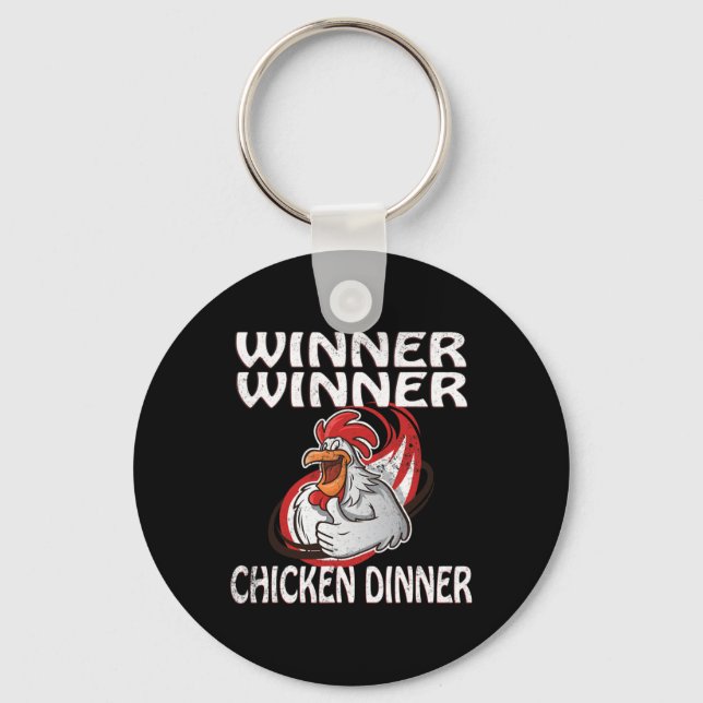 Spelare för Winner Loser Video Game Chicken Dinner Nyckelring (Framsida)