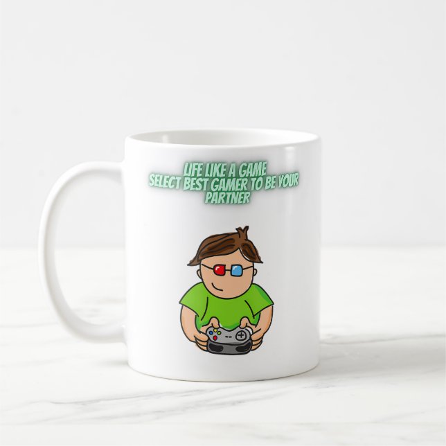 Spelare Från Sin Partner Jag Älskar Min Spelare Kaffemugg (Vänster)