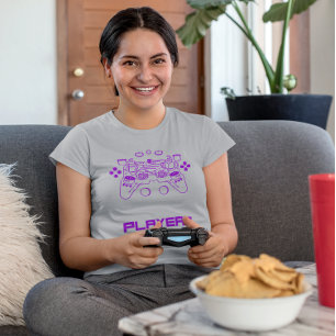 Spelare Game Player #1 Spelarkonsoll Konst T Shirt