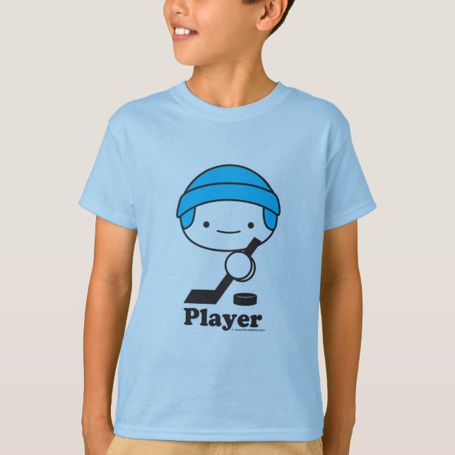 Spelare (hockey) Kids Apparel (mer stilar) Tee Shirt (Framsida)