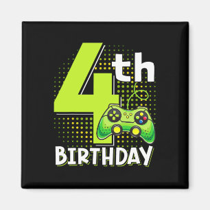 Spelare i 4e födelsedagen 4 år gammal, snygg video magnet