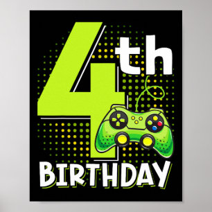 Spelare i 4e födelsedagen 4 år gammal, snygg video poster