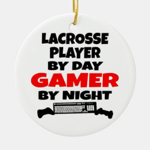 Spelare i Lacrosse Player Julgransprydnad Keramik