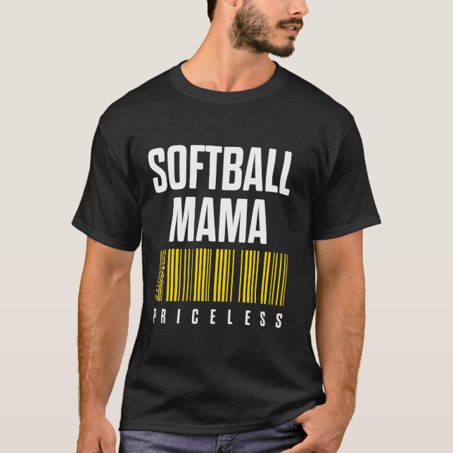 Spelare i Softball Mamma Proud Mamma Team T Shirt (Framsida)