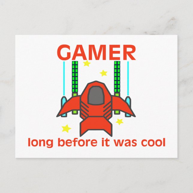 Spelare innan det var Coola Retro Stil Vykort (Framsida)