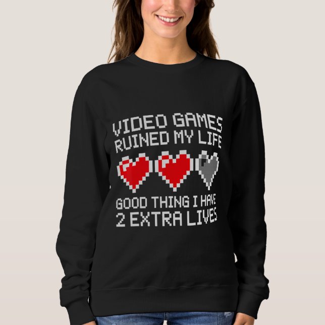 Spelare jag har 2 Extra lever videospel T Shirt (Framsida)