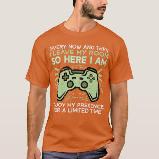 Spelare jag lämnar mitt rum Roligt spelande män po T Shirt