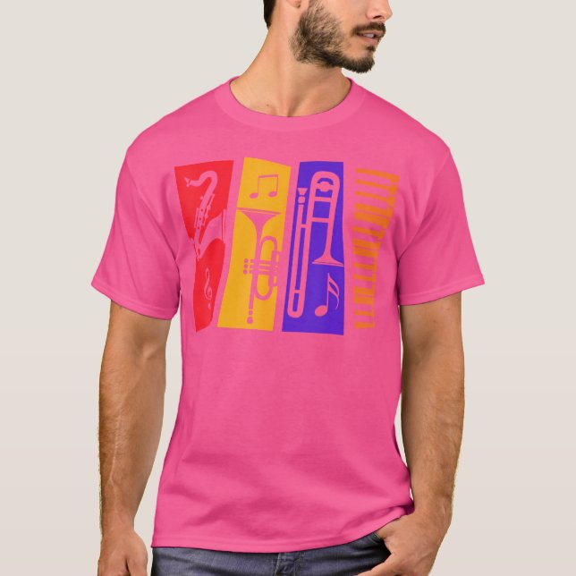 Spelare Jazz Music T Shirt (Framsida)