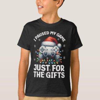 Spelare Jul Spelande Xmas Videospel Pojkar Chris T Shirt