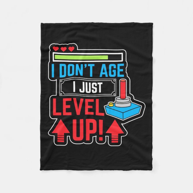 Spelare just level Up Fleecefilt (Framsidan)