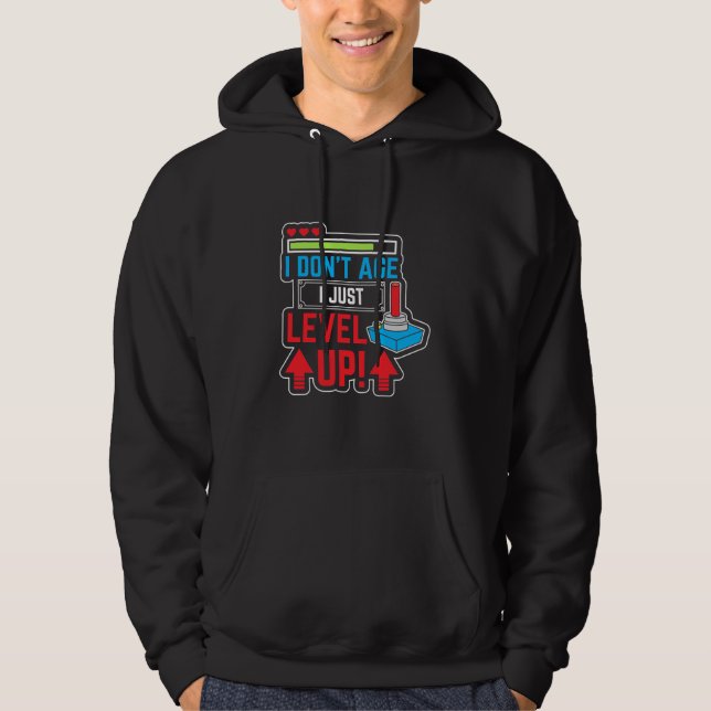 Spelare just level Up Hoodie (Framsida)