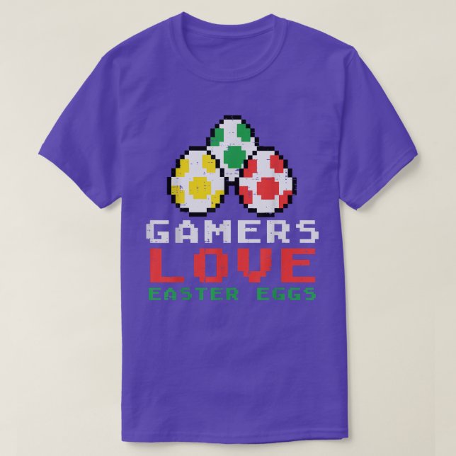 Spelare Kärlek Påskägg Cute Video Game Boy T Shirt (Design framsida)