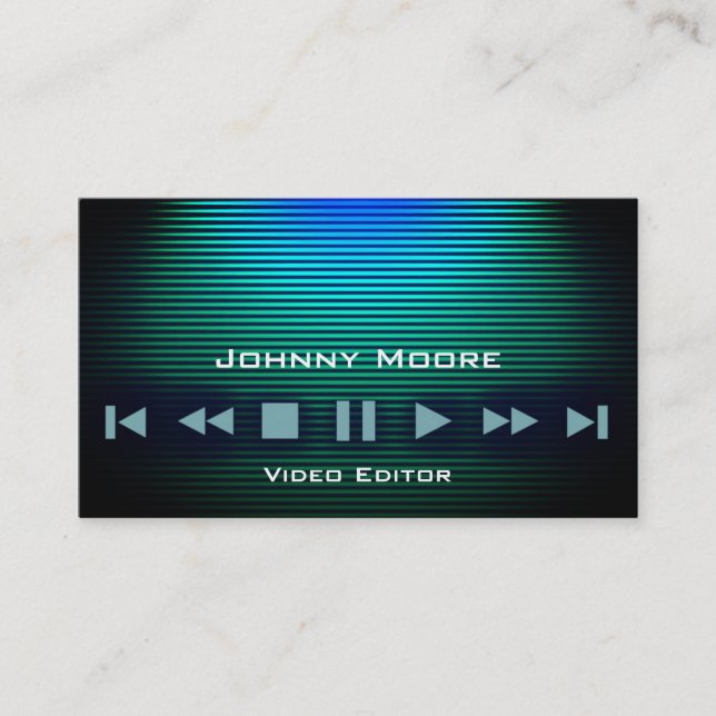 Spelare knäppas metallskenrandar visitkort (Framsida)