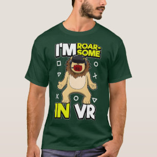 Spelare - Lejon Animal Virtuell Reality VR Pun T Shirt
