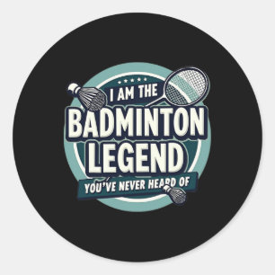 Spelare Lusnyj, jag är Badminton Legend Youve. Runt Klistermärke