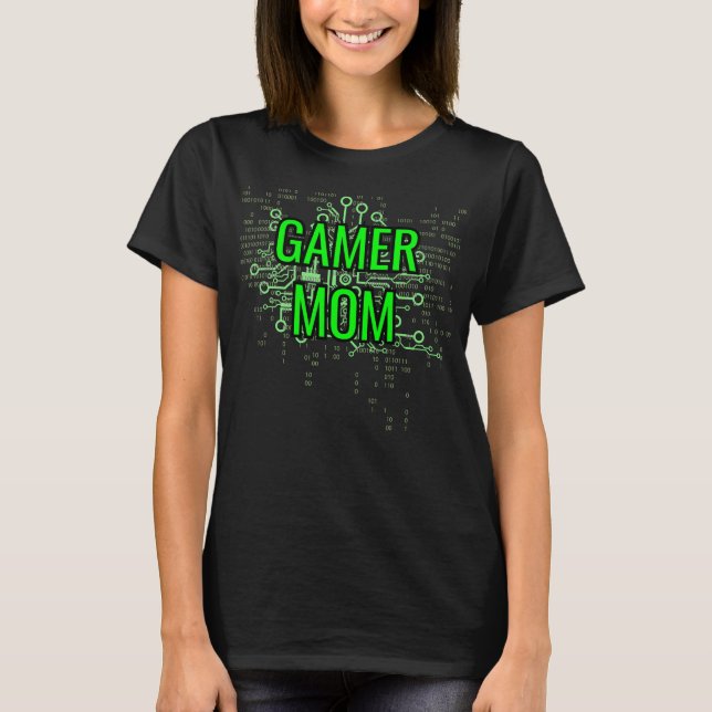 Spelare MAMMA Cyber Digital Grön T Shirt (Framsida)