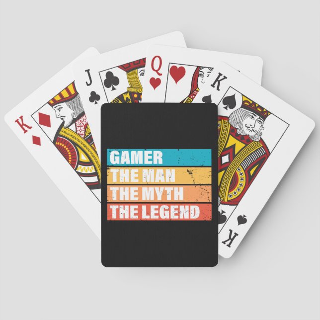 Spelare. Mannen. Myten. Förklaringen. Casinokort (Baksidan)