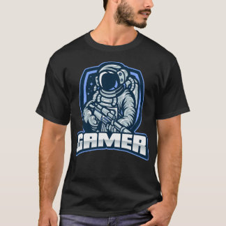 Spelare med astronaut som håller ett astronaut-gev t shirt