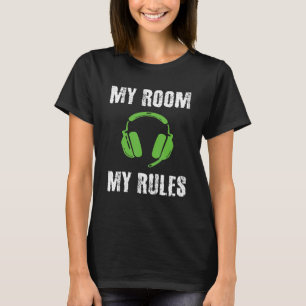 Spelare mitt rum Videospel i Regler Boys Tonåring T Shirt