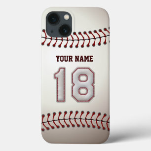 Spelare nummer 18 - Coola Baseball Stitches-utseen