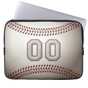 Spelare numrerar 00 - kall baseball syr laptop sleeve