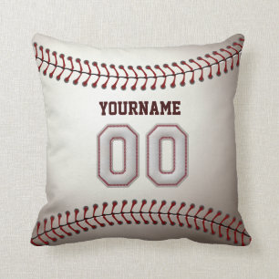 Spelare numrerar 00 - kall baseball syr Look Kudde