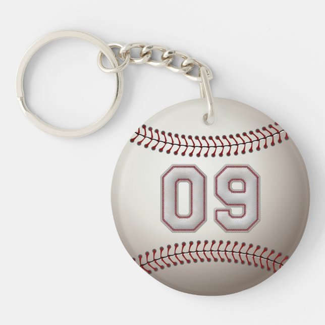 Spelare numrerar 09 - kall baseball syr (Framsidan)