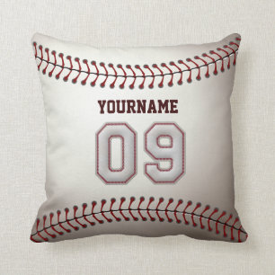 Spelare numrerar 09 - kall baseball syr kudde