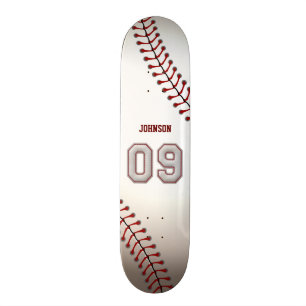 Spelare numrerar 09 - kall baseball syr mini skateboard bräda 18,5 cm