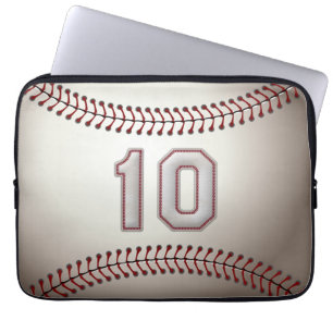 Spelare numrerar 10 - kall baseball syr laptop sleeve