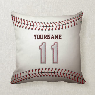 Spelare numrerar 11 - kall baseball syr kudde