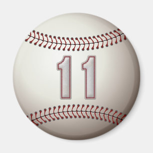 Spelare numrerar 11 - kall baseball syr magnet